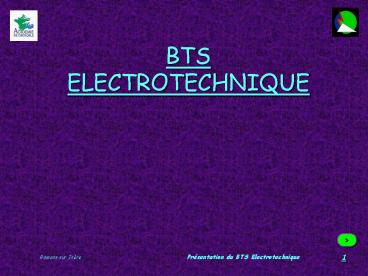 Romans sur Isre Prsentation du BTS Electrotechnique