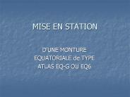 MISE EN STATION