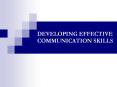 DEveloping effective Communication PowerPoint PPT Presentation