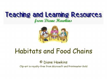 Habitats and Food Chains