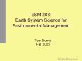 ESM 203: Earth System Science for Environmental Management PowerPoint PPT Presentation