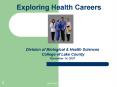 Exploring Health Careers PowerPoint PPT Presentation
