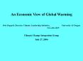 An Economic View of Global Warming PowerPoint PPT Presentation