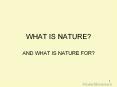 WHAT IS NATURE? PowerPoint PPT Presentation