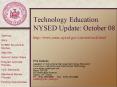 Technology Education NYSED Update: October 08 PowerPoint PPT Presentation