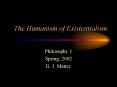 The Humanism of Existentialism PowerPoint PPT Presentation