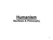 HumanismManifesto & Philosophy