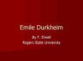 Emile%20Durkheim PowerPoint PPT Presentation