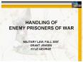HANDLING OFENEMY PRISONERS OF WAR PowerPoint PPT Presentation