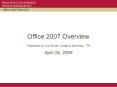 Office 2007 Overview PowerPoint PPT Presentation