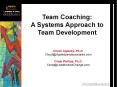 Team Coaching: A Systems Approach to Team Development PowerPoint PPT Presentation