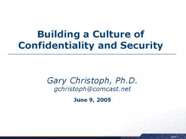Gary Christoph, Ph.D.
