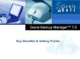 Genie Backup Manager 7.0 PowerPoint PPT Presentation