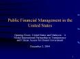 Public Financial Management in the United States PowerPoint PPT Presentation