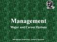 Management Major and Career Options PowerPoint PPT Presentation