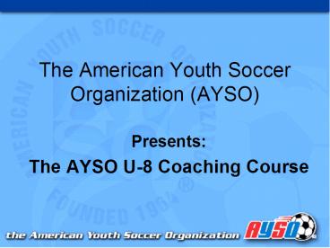 The American Youth Soccer Organization AYSO