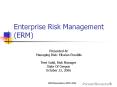 Enterprise Risk Management (ERM) PowerPoint PPT Presentation