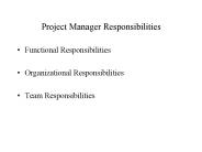 Project Manager Responsibilities