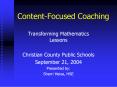 ContentFocused Coaching PowerPoint PPT Presentation