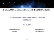 Commercial Space Transportation Advisory Committee