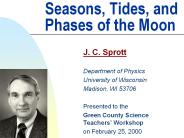 Seasons, Tides, and Phases of the Moon