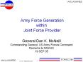 Army Force Generation PowerPoint PPT Presentation