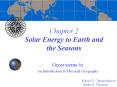 Chapter 2 Solar Energy to Earth and the Seasons PowerPoint PPT Presentation