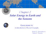 Chapter 2 Solar Energy to Earth and the Seasons