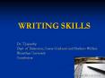 WRITING SKILLS PowerPoint PPT Presentation