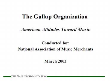 The Gallup Organization