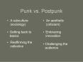 Punk vs. Postpunk PowerPoint PPT Presentation