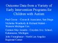 Outcome Data from a Variety of Early Intervention Programs for Children with Autism PowerPoint PPT Presentation