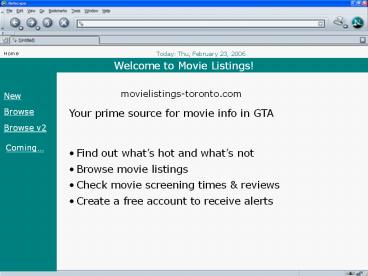 Welcome to Movie Listings!