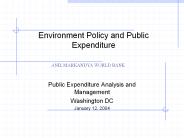 Environment Policy and Public Expenditure