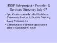 HSSP Subproject Provider PowerPoint PPT Presentation
