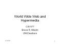 World Wide Web and Hypermedia PowerPoint PPT Presentation
