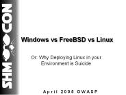 Windows vs FreeBSD vs Linux