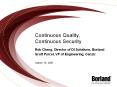Continuous Quality, Continuous Security PowerPoint PPT Presentation