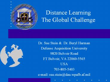 Distance Learning The Global Challenge