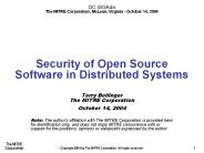 Security of Open Source Software in Distributed Systems
