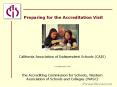 Preparing for the Accreditation Visit PowerPoint PPT Presentation