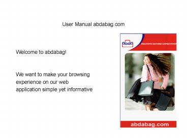 User Manual abdabag.com