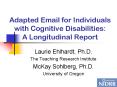 Adapted Email for Individuals with Cognitive Disabilities: A Longitudinal Report PowerPoint PPT Presentation