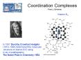 Coordination Complexes PowerPoint PPT Presentation