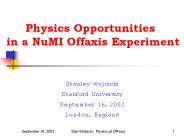 Physics Opportunities in a NuMI Offaxis Experiment