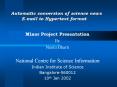 Automatic conversion of science news Email to Hypertext format PowerPoint PPT Presentation