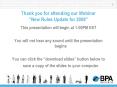 Thank you for attending our Webinar New Rules Update for 2008 PowerPoint PPT Presentation