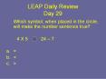 LEAP Daily Review Day 29 PowerPoint PPT Presentation