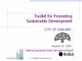 Toolkit for Promoting Sustainable Development PowerPoint PPT Presentation