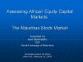 Assessing African Equity Capital Markets: The Mauritius Stock Market PowerPoint PPT Presentation